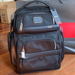 TUMI Alpha 3 Backpack Black Chrome Edition. $625